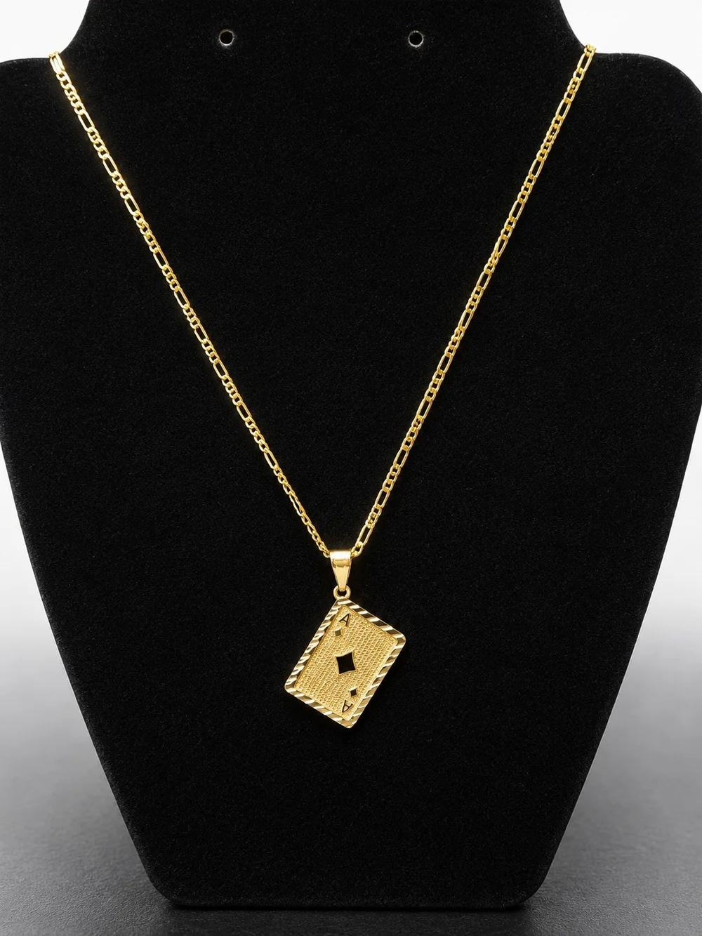 18k Gold Filled Playing Card Pendant Necklace - Jewelry